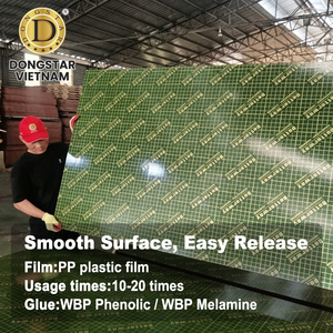 Reusable Green PP Film Plywood 18mm 4x8ft High Strength Formwork Plywood Sheet for Concrete Casting - Product Image 3