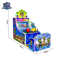 Mesin Game Arcade Tembak-tembakan Air Dua Pemain, Koin, Anak-anak, Hiburan Dalam Ruangan, Tema Zombie, Komersial
