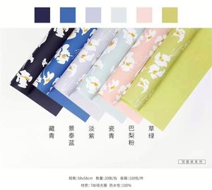 New Design Iris Flower Pattern Printed Matte Plastic Waterproof Flower Floral Packaging Paper for Florist Wrapper - Product Image 3