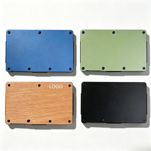 New Minimalist Real Wood <strong>RFID</strong> <strong>Blocking</strong> Wooden Card Holder with Money Clip Wooden Card <strong>Wallet</strong> - Product Image 1
