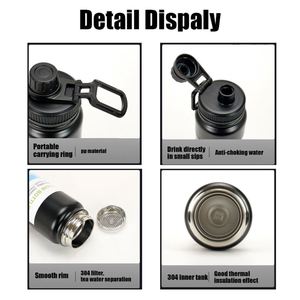 Promotional High-value Space Kettle Outdoor Portable Handle Sports Kettle 304 Stainless Steel <b>Thermos</b> <b>Cup</b> with Custom logo - Product Image 2