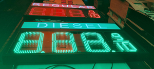 <span class=keywords><strong>Led</strong></span> xăng trạm xăng DIESEL màu xanh lá cây dấu hiệu, 18 inch <span class=keywords><strong>4</strong></span> kỹ thuật số Ngoài Trời Màu duy nhất kỹ thuật số giá gas Đăng - Product Image 2