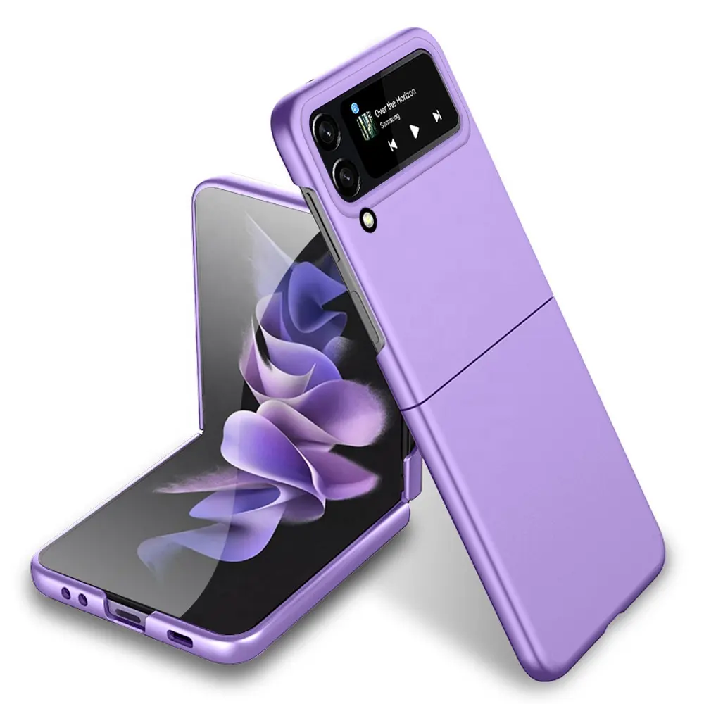 En stock en caja del teléfono de la pc para Samsung Galaxy Z flip 4 caso Ultra-delgada cubierta del teléfono para Samsung galaxy flip 3 Caso