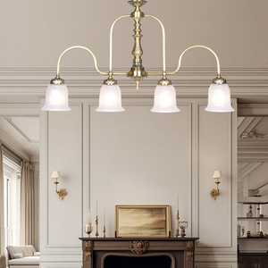 American <b>Light</b> Luxury Gold Metal Single Head Multi Head Glass Shade Pendant <b>Light</b> for Living Room <b>Dining</b> Room Home Hotel - Product Image 5