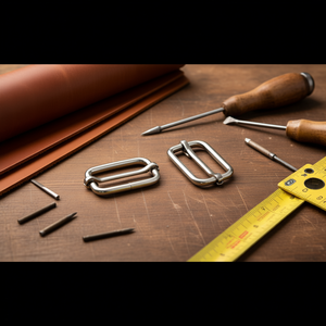 Fibbia Regolabile in Metallo 43x28mm per Chiusura Cintura, 2 Pezzi - Product Image 1