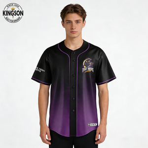 เสื้อยืดเบสบอลซอฟต์บอลแขนสั้นฤดูร้อนแบบระบายความร้อน แห้งเร็ว คอวี สีไล่ระดับ สไตล์ฮาราจูกุ สตรีทแดนซ์ - Product Image 1