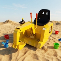 Kart Parent-Enfant Leduole à Grandes Roues pour Sable, Voiturette de Plage en Fibre de Verre, Capacité <150kg, Simulation de Rotation à 360 Degrés
