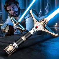 Nexussabers Stellan Gios Metal Hilt Lightsaber Motion Control Pixel Blade Cross Saber untuk Alat Film Cosplay