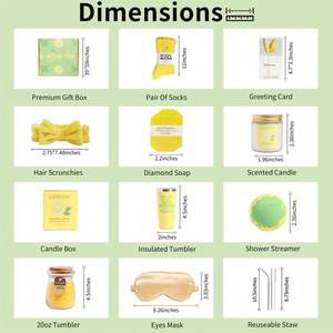 Ensemble de bain et masque pour les yeux avec paille, grande tasse, série jaune citron, promotionnel spécial, pour la saison des diplômes et idées de cadeaux commémoratifs d'entreprise - Product Image 3