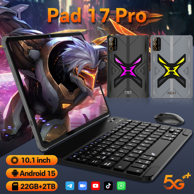 High Performance 17 Pro Android 15 Tablet PC 10.1" 2560x1600 Octa-Core 16GB 1TB Storage 5G WiFi GPS Waterproof Shockproof Tablet