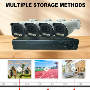 กล้องวงจรปิด 4CH 5MP ระบบกล้องวงจรปิดแบบอนาล็อก DVR AHD ชุดอุปกรณ์พร้อม IP66 กันน้ำ ภาพสีเต็มรูปแบบ ฮาร์ดดิสก์ 500GB เครื่องบันทึกวิดีโอดิจิตอล - Product Image 6