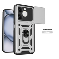 Étui de téléphone anti-chute en TPU+PC avec design de fenêtre coulissante pour caméra mobile BAILI Factory pour Itel A80 4G/A70/A90