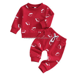 Toddler Boy Clothes Logo <strong>Christmas</strong> <strong>Cute</strong> <strong>Outfits</strong> for Kids <strong>Baby</strong> Printed Long Sleeve Sweatshirt Pants Suit - Product Image 2
