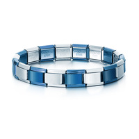 Bracelet de charme italien tendance en acier inoxydable plaqué or véritable avec sangle élastique, idéal pour le dropshipping