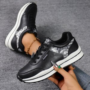Zapatillas Deportivas para Mujer con Bloques de Color, Malla Transpirable, Estilo Retro Skateboard, Ligeras y con Plataforma - Product Image 2