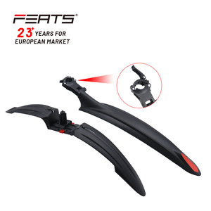 FERTS Fit For:24 ",26",28 "Mtb Material PP Bicycle Front/ Rear FENDER Mudguard Set avec White and Silver Reflective Patch - Product Image 1