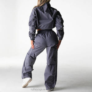 Giacca <span class=keywords><strong>a</strong></span> Vento Sportiva OEM Personalizzata Leggera con Striscia Laterale e Colletto Alto per Corsa, Fitness e Yoga all'Aperto per Donne - Product Image 6