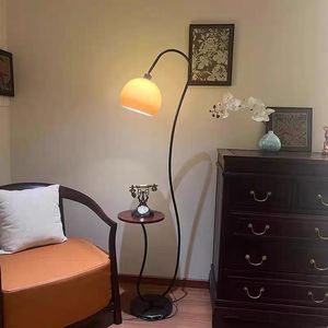 Lámpara de pie con mesa auxiliar, luz LED, decoración moderna y minimalista para sala de estar y dormitorio - Product Image 3