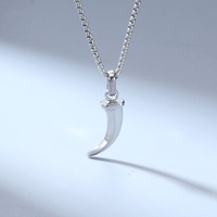 Collier pendentif pour homme en acier inoxydable plaqué or, design punk vintage, griffe de loup viking, bijoux de mode