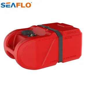 SEAFLO ถังน้ำมันเชื้อเพลิงแบบพกพา,ขนาด6แกลลอนพลาสติก HDPE ขนาด24ลิตรพร้อมมาตรวัดสำหรับรถยนต์หรือมอเตอร์ไซค์วิบาก