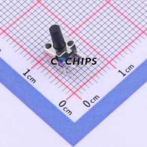YTS1H0251KBT10 Tactile Switch Through hole Component (THT) Switch 1.6N 8.2mm 5.5mm 7mm - Product Image 1