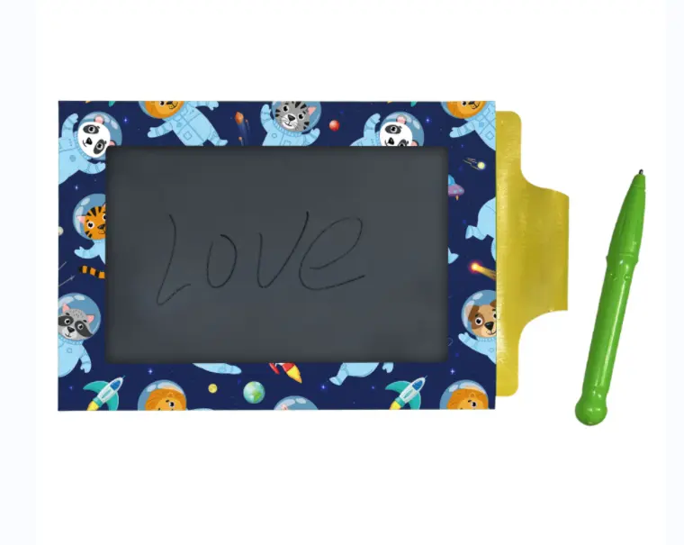 Custom Design Child Draw And Writing Cheap Paper Magic Slate Pad Drawing Board With Pen