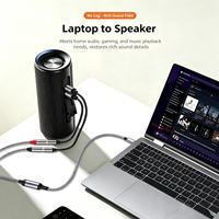 Câble audio Type C vers double RCA femelle, cordon auxiliaire stéréo HiFi tressé en nylon, noyau en cuivre pur pour haut-parleur, home cinéma, smartphone