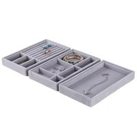 Boîte d'emballage personnalisée avec logo, plateau de présentation carré en carton pour bijoux, doublure en velours peluche, dorure à chaud pour collier, boucles d'oreilles, bijoux, cadeau