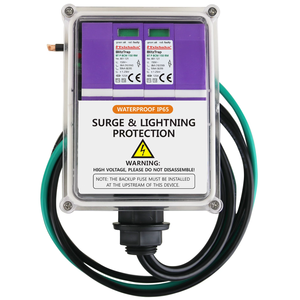 Dispositivo de Protección contra Sobretensiones (SPD) Telebahn 2W+G 120V/240V 150V/300V CA 8kA 20kA 50kA T1+T2 DPS para Fase Dividida - Product Image 1