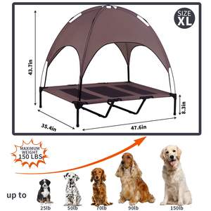 Yeni tasarım <span class=keywords><strong>Amazon</strong></span> sıcak satış çıkarılabilir Pet soğutma karyolası çıkarılabilir nefes yükseltilmiş açık gölgelik ile köpek yatağı - Product Image 4