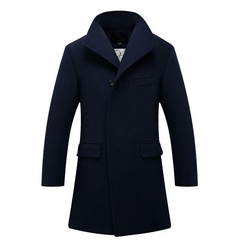 2022 autumn and winter men's mid-length woolen coat