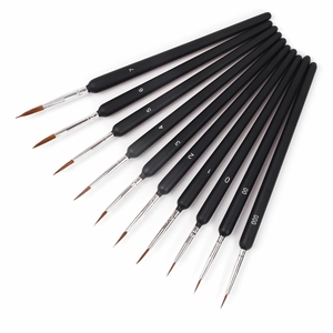 Ensemble de pinceaux de qualité supérieure en poils de zibeline, miniatures, pour détails, peinture artistique, dessin d'ongles et fournitures artistiques - Product Image 1