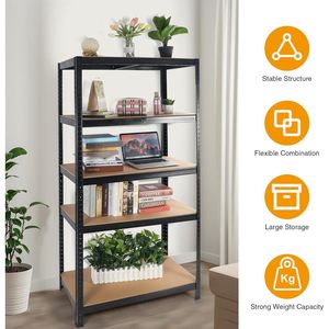 <b>Industrial</b> Design DB Garage Storage <b>Shelves</b> Heavy Duty 2000LBS Capacity Metal Shelving for Clothing Storage - Product Image 4