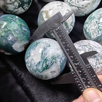 Prix de gros pierre de guérison boules de cristal polies sphère d'agate de mousse pour la décoration Fengshui