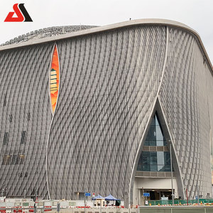 Metal perforado Panel de pared de Metal corrugado de revestimiento de fachada 3mm de aluminio sólido onda arquitectónico Panel - Product Image 6