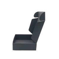Boîte d'expédition en carton ondulé noir personnalisée, imprimée avec logo