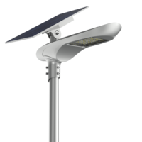 Nouvelle lampe solaire LED de rue 30W avec verre trempé, type split, contrôleur MPPT