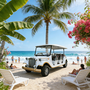 Voiture classique rétro homologuée pour la route, 4x4, électrique, véhicule ancien pour les mariages et les services de navette hôtelière - Product Image 1