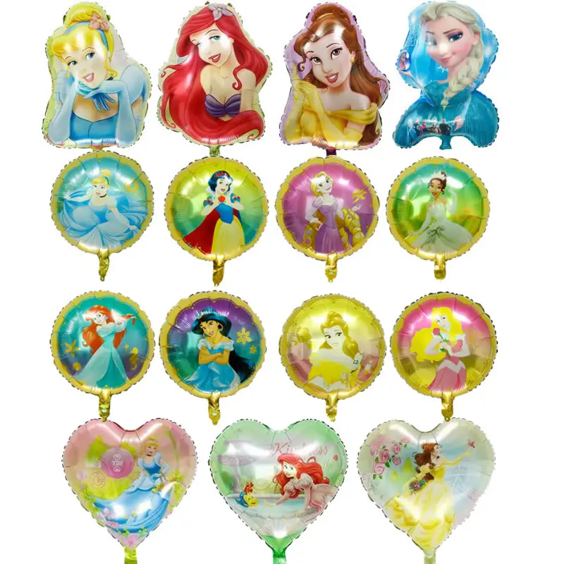 New Forma Do Amor Princesa E Bela Adormecida Branca De Neve Cinderela Foil Balloon Para crianças e adultos aniversário