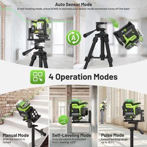 Huepar hx04cg Laser <span class=keywords><strong>level</strong></span> 16 dòng 4D với màn hình LCD tự động tự san lấp mặt bằng điều chỉnh độ sáng laser cho công trình xây dựng - Product Image 5