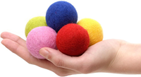 Jouets en boule de feutre de laine 100% écologiques colorés faits à la main pour chats et chatons,