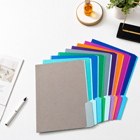 Organizador de Documentos Escolares y Comerciales A4, Carpeta de Papel de Colores, Carpetas de Archivo Manila para Uso en Oficina
