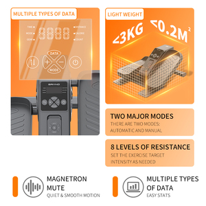 เครื่องออกกำลังกายแบบเหยียบพร้อมหน้าจอ LCD รีโมทคอนโทรล สำหรับบริหารขา ใช้ได้ที่บ้าน ที่ทำงาน สำหรับฟิตเนสและการฟื้นฟู - Product Image 3