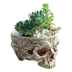 Polyresin Skull Head Shape Plant Pot Tuin Bloempot Schedel