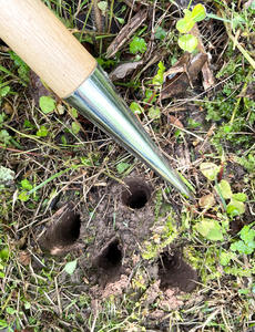 Perceuse de jardin Outil de plantation d'engrais de type T pour le transfert et la plantation de semences de légumes Perceuse de trou de jardin à manche en <span class=keywords><strong>bois</strong></span> - Product Image 5