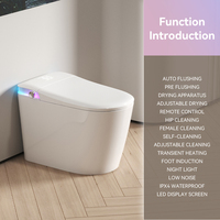 Offre Spéciale : Toilette Intelligente en Céramique avec Réservoir Encastré, Capteur Automatique USB et Commande Vocale pour Salle de Bain