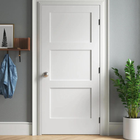 Revêtement de porte en PVC laminé populaire pour la fabrication de portes Shaker à 3 panneaux, tailles et couleurs personnalisables