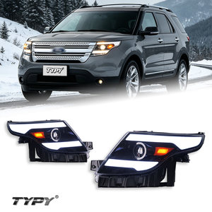 Feux avant TYPY 2011-2015 pour Ford Explorer : Amélioration avec lentilles LED, feux de jour dynamiques et clignotants - Product Image 1