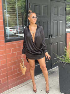 La camicia a maniche lunghe di vendita di alto livello veste i vestiti verdi <span class=keywords><strong>smeraldo</strong></span> del bottone per le donne del partito - Product Image 2