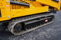 Grue araignée à larges stabilisateurs 12t, 7400mm (gauche-droite), 8190mm (avant-arrière), grue sur chenilles pour levage lourd ultra-stable